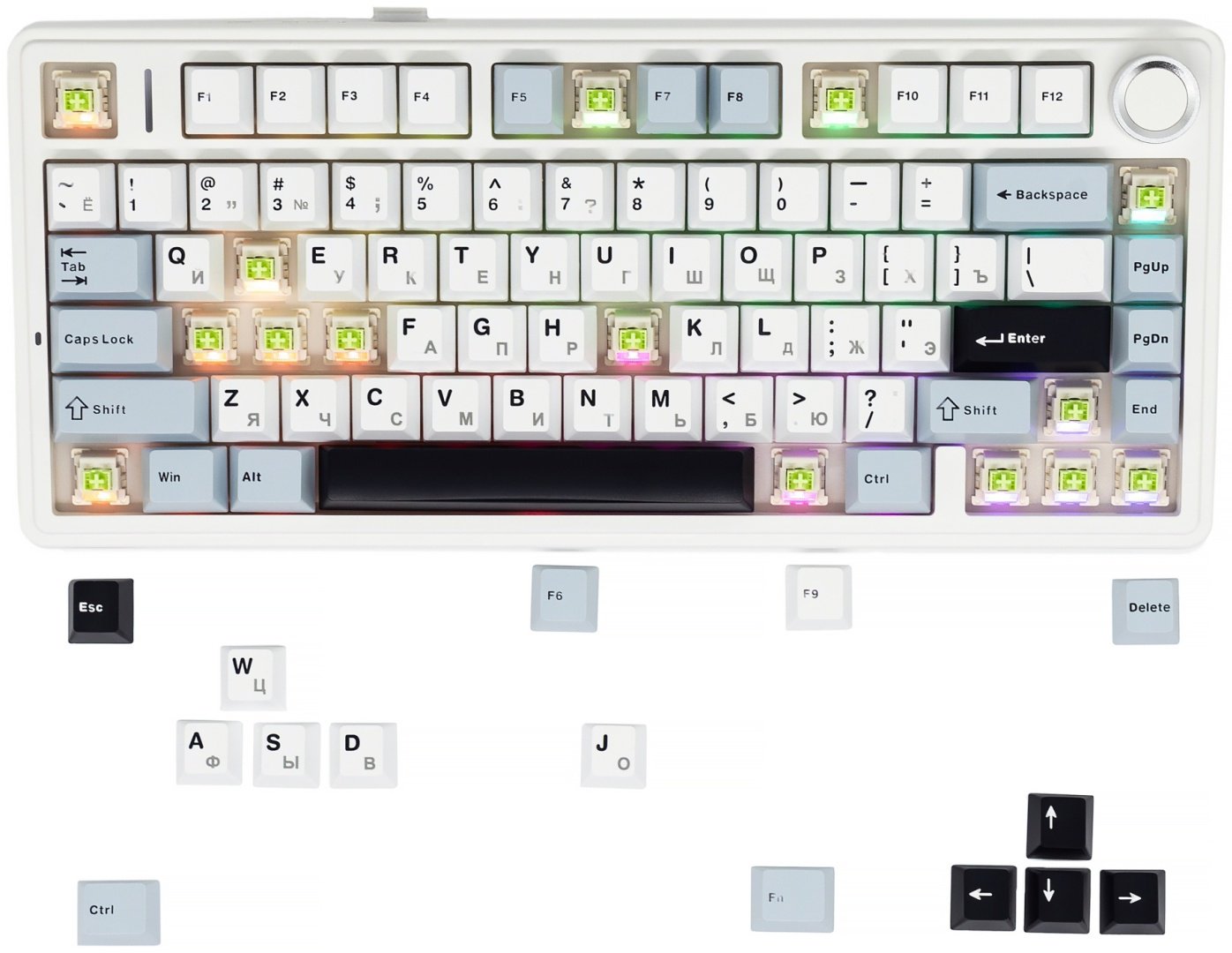 Клавиатура EPOMAKER x AULA F75 белый купить,20690
