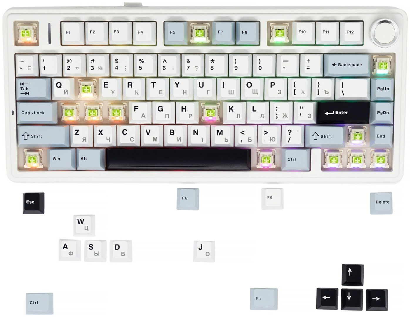 Клавиатура EPOMAKER x AULA F75 белый купить,20690