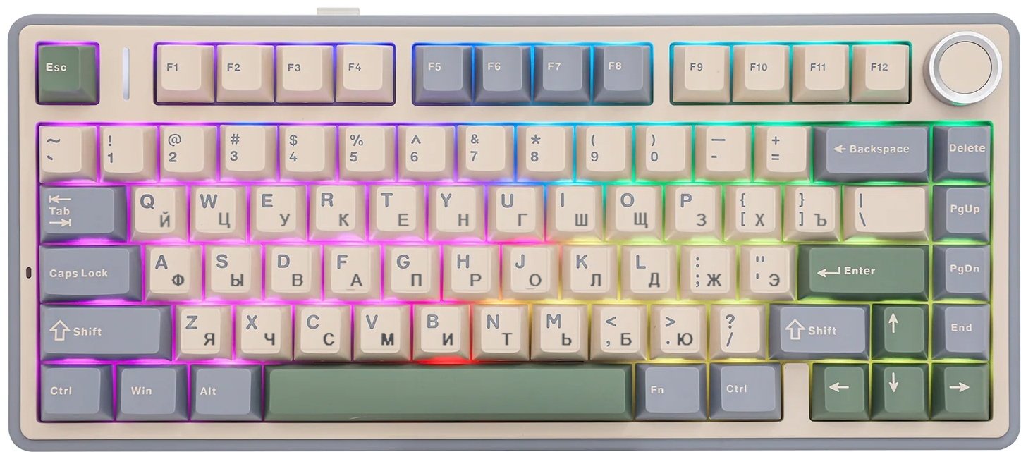 Клавиатура AULA F75 Ru-En Leobog Reaper Switch Purple фиолетовый купить,NaN