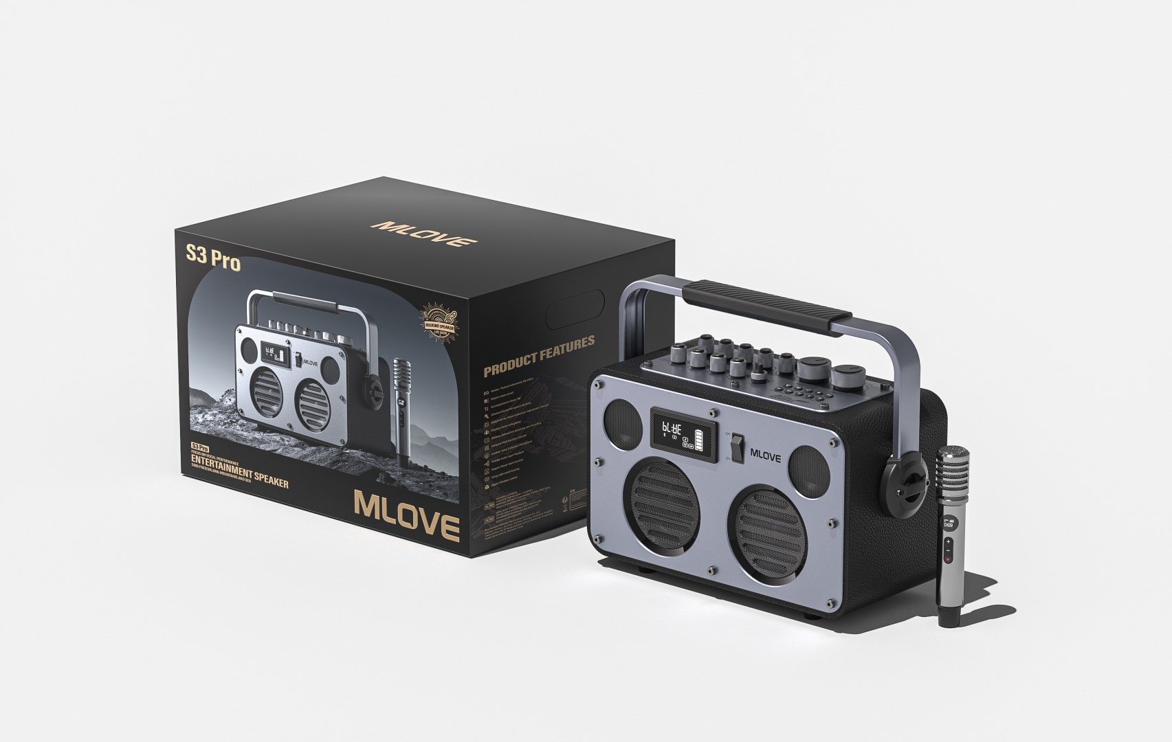Портативная колонка MLOVE S3 PRO черный купить,NaN