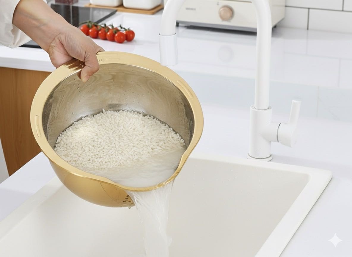 Миска-дуршлаг 476907601 24 см нержавеющая сталь, 1 л 1 шт
