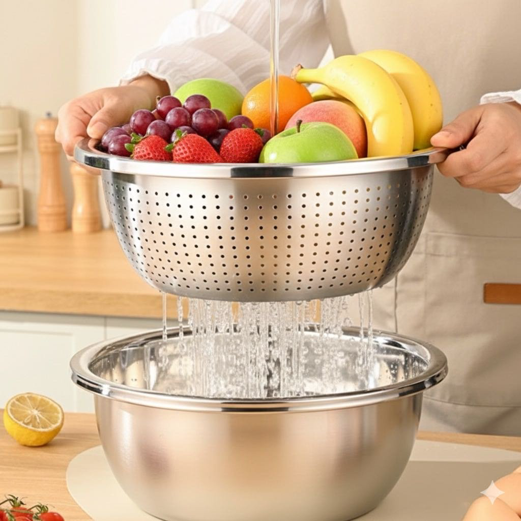 Миска-дуршлаг 17386191_663809928 26 см нержавеющая сталь, 2 л 2 шт купить,NaN