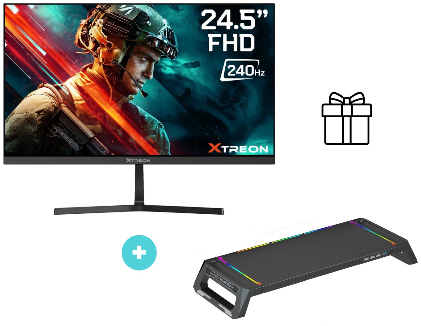 Монитор 24.5" XTREON XT2553E черный + подарок