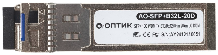 Трансивер А-Оптик AO-SFP+B32L-20D купить,NaN