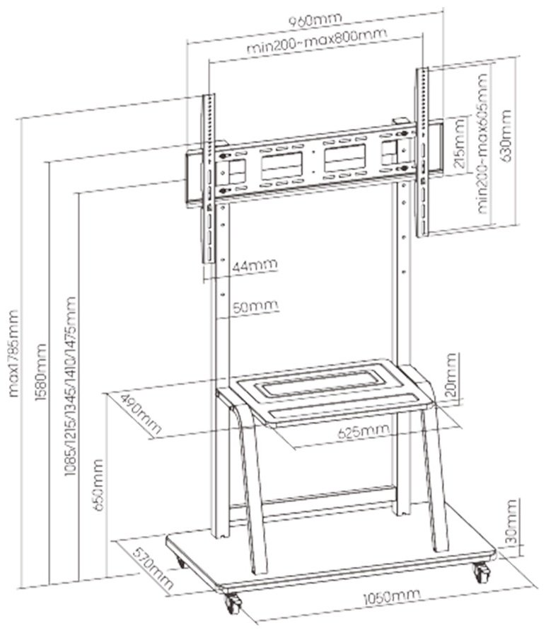 Кронштейн Brateck T1035ME купить,NaN