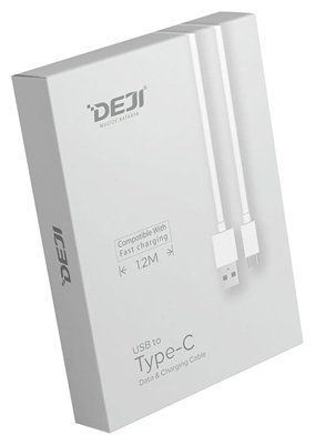 Кабель Deji USB TypeC (M), 1.5 м, белый купить,NaN