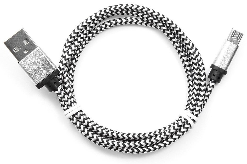 Кабель Cablexpert USB 2.0 (M), micro-USB 2.0 (M), 1 м, CC-mUSB2sr1m серебристый купить,NaN