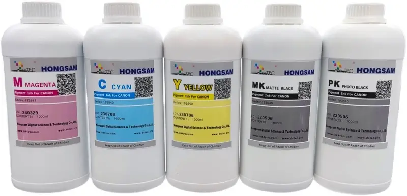 Комплект чернил Hongsam DCTec для Canon imagePROGRAF TM-240/TM-250/TM-355 5 x 1000мл