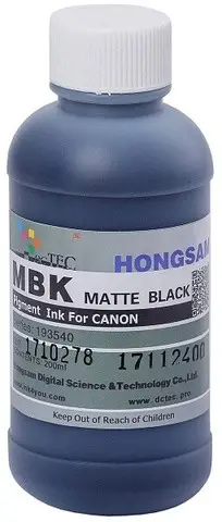Чернила пигментные Hongsam DCTec для Canon imagePROGRAF TM-240/TM-340/TM-350/TM-355 200мл Matte Black