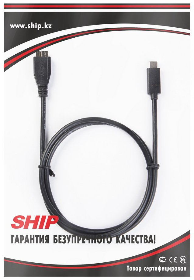 Кабель SHIP USB TypeC (F), USB 3.1 (F), 1 м, USB308-1P черный купить,NaN