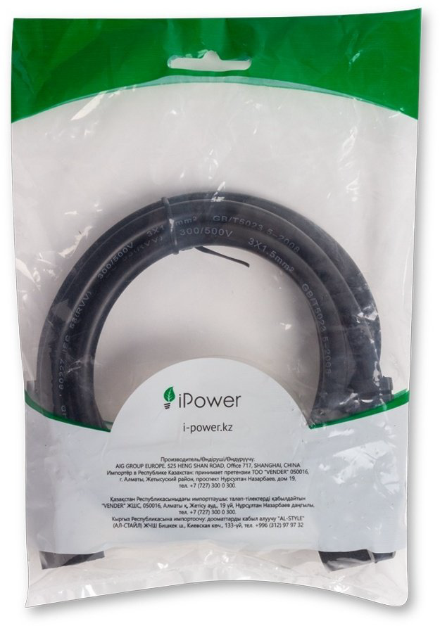 Кабель iPower CEE 7/7 - C13 1.2 м XG-C13