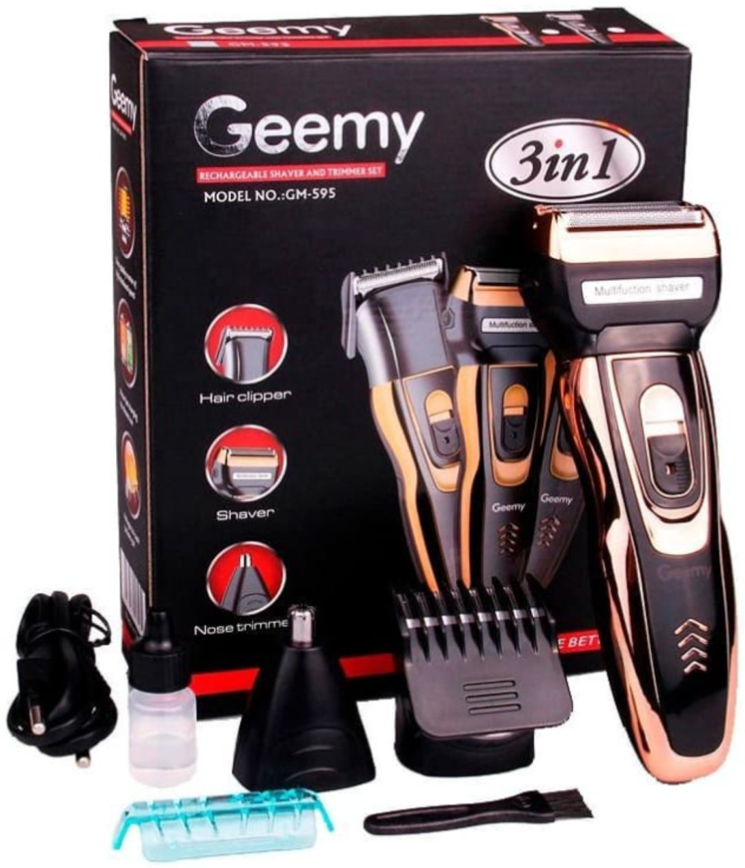 Электробритва Geemy GM-595 роторная от сети / аккумулятора купить,5100