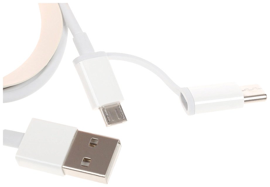 Кабель Xiaomi USB 2.0 (M), USB TypeC (M), micro-USB 2.0 (M), 0.3 м, SJX01ZM белый