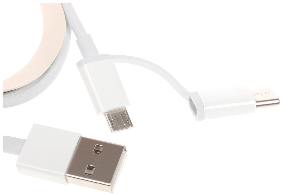 Кабель Xiaomi USB 2.0 (M), USB TypeC (M), micro-USB 2.0 (M), 0.3 м, SJX01ZM белый купить,NaN