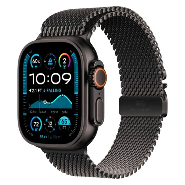 Смарт-часы Apple Watch Ultra 2 2024 49mm GPS + Cellular Natural Titanium Case MX5V3 with Black Titanium Milanese Loop L