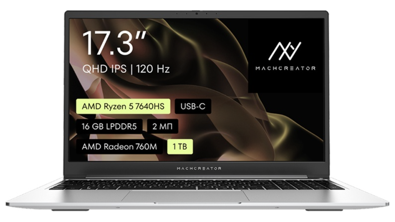 Ноутбук Machcreator Genesis R17 17.3" Silver купить,NaN