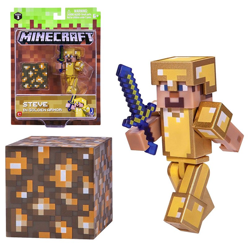 Фигурка Minecraft Steve in Gold Armor 8см купить,NaN