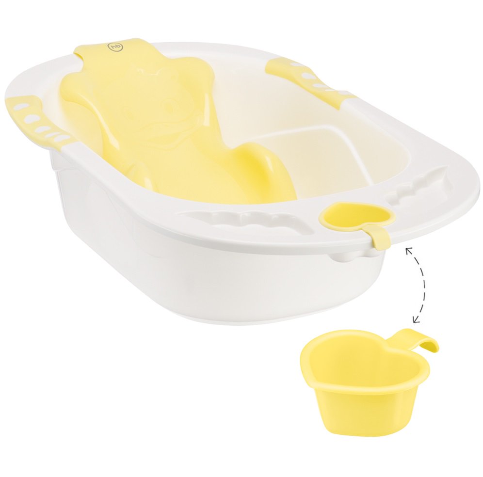 Ванна детская Happy Baby Bath Comfort бело-желтая купить,NaN