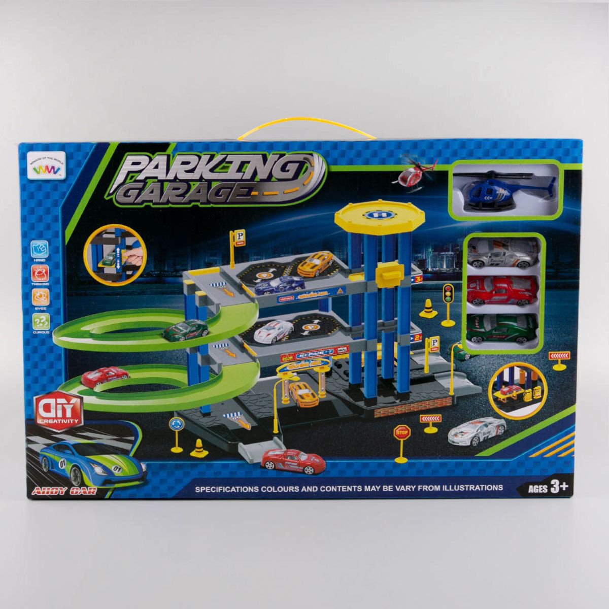 Игровой набор WW Parking 3 уровня+4 транспортных средства G6988 купить,NaN