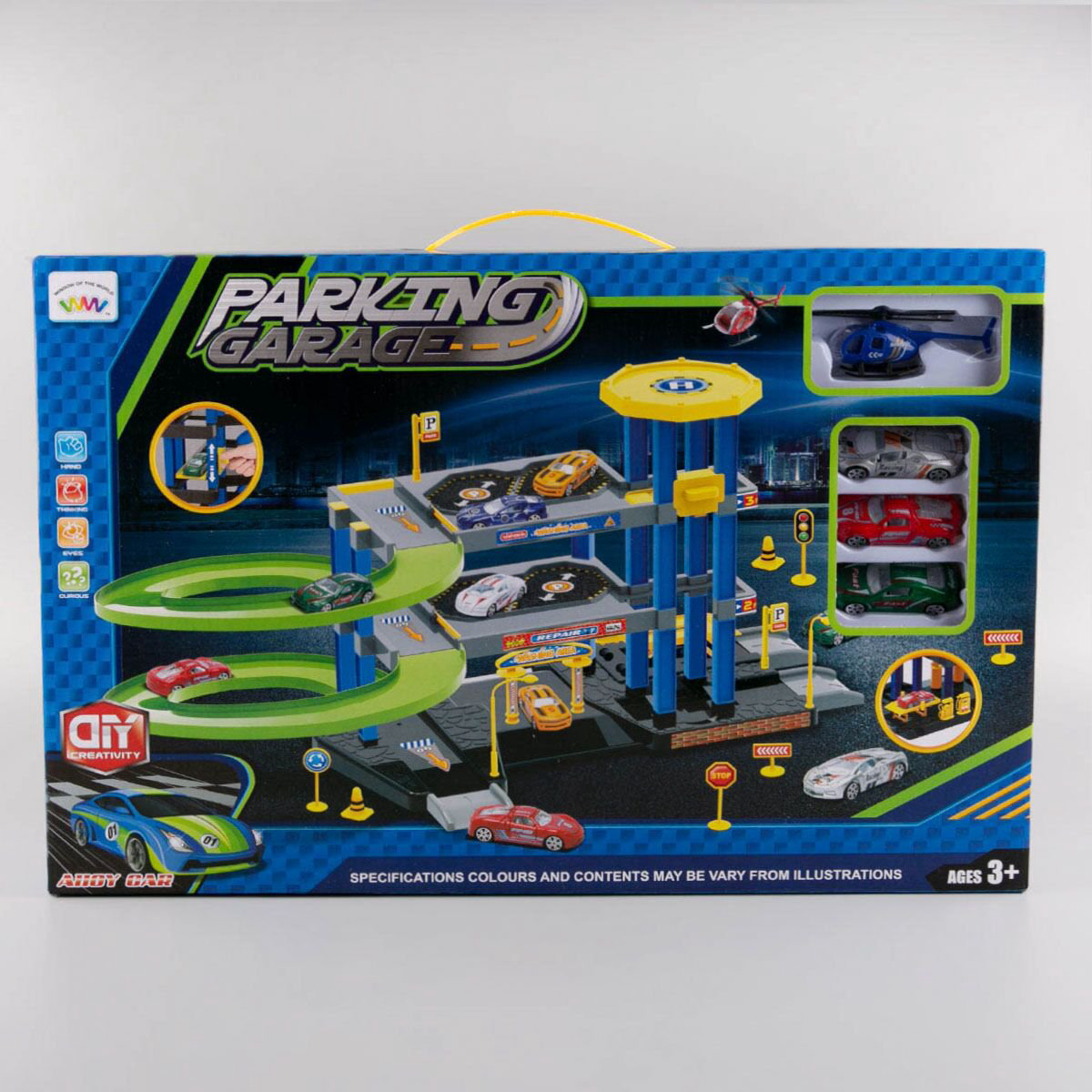 Игровой набор WW Parking 3 уровня+4 транспортных средства G6988 купить,NaN