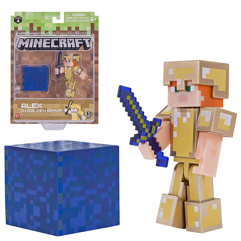 Фигурка Minecraft Alex in Gold Armor 8см купить,NaN