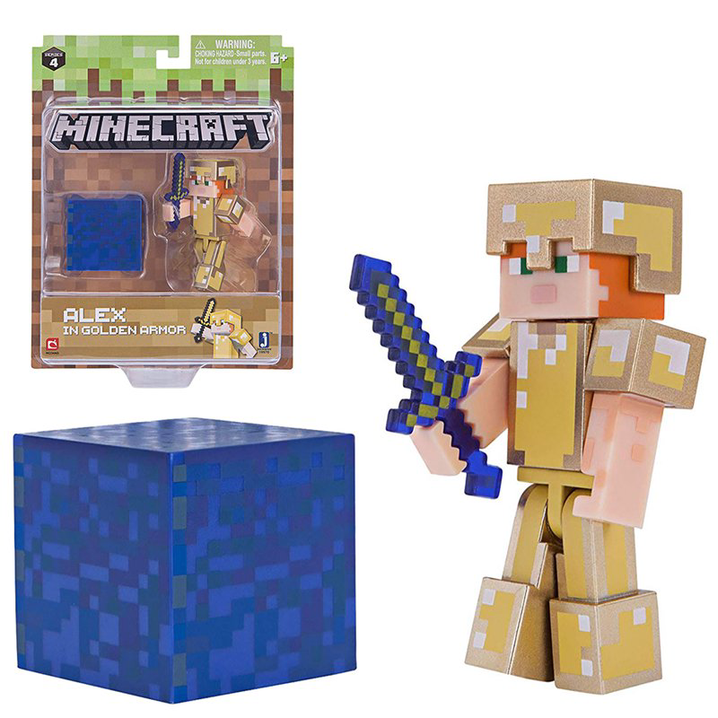 Фигурка Minecraft Alex in Gold Armor 8см купить,NaN
