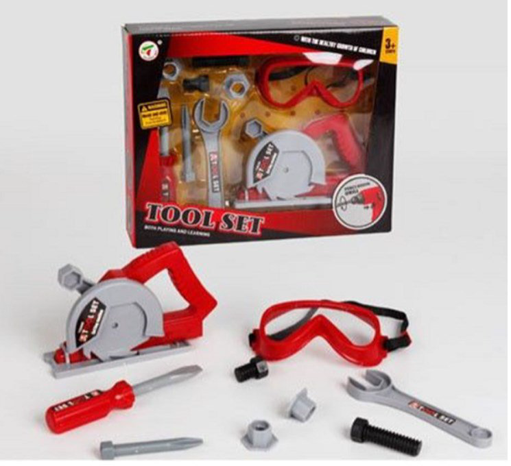 Игровой набор Shantou Tools  Инструменты+защитные очки 9 предметов купить,NaN