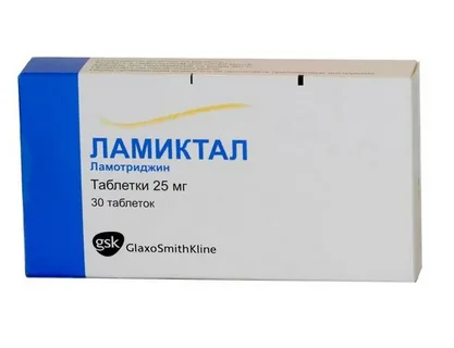 Glaxo Smith Kline  Ламиктал 25 мг таблетки жевательные  30 шт