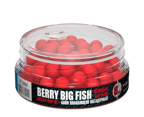 Бойлы Sonik Baits Berry Big Fish Micron Fluo Pop-Ups 8мм 50мл купить,NaN