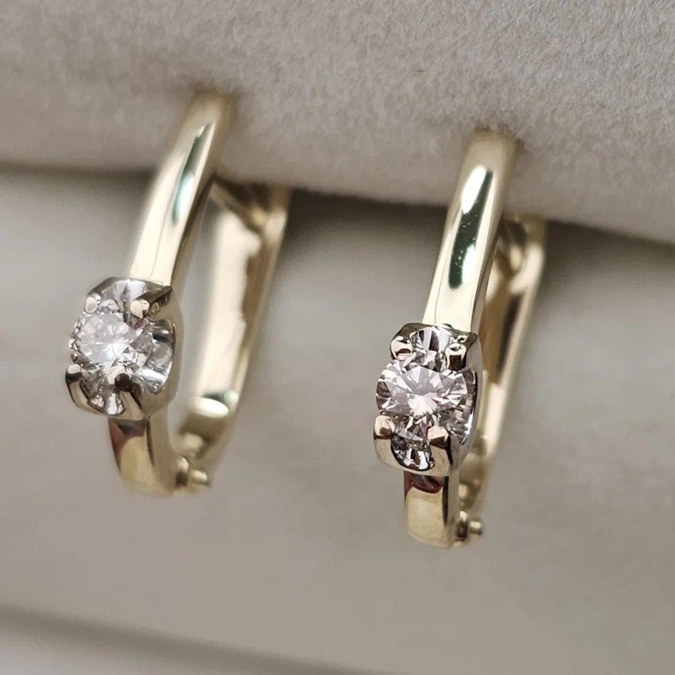 Серьги Deimantas 107571943 2,58гр 0,26ct. купить,NaN