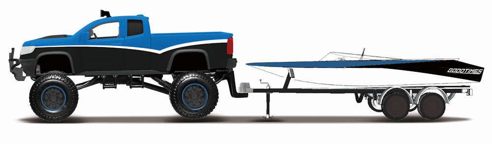 Модель внедорожника Maisto Fresh Metal 4 x 4 Rebels с прицепом купить,NaN