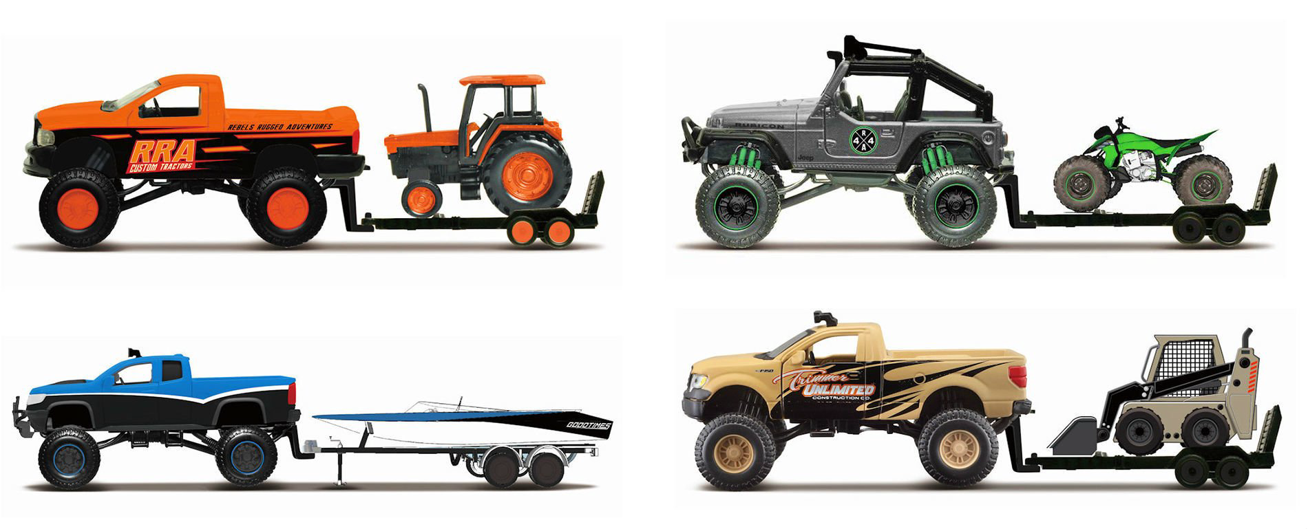 Модель внедорожника Maisto Fresh Metal 4 x 4 Rebels с прицепом купить,NaN