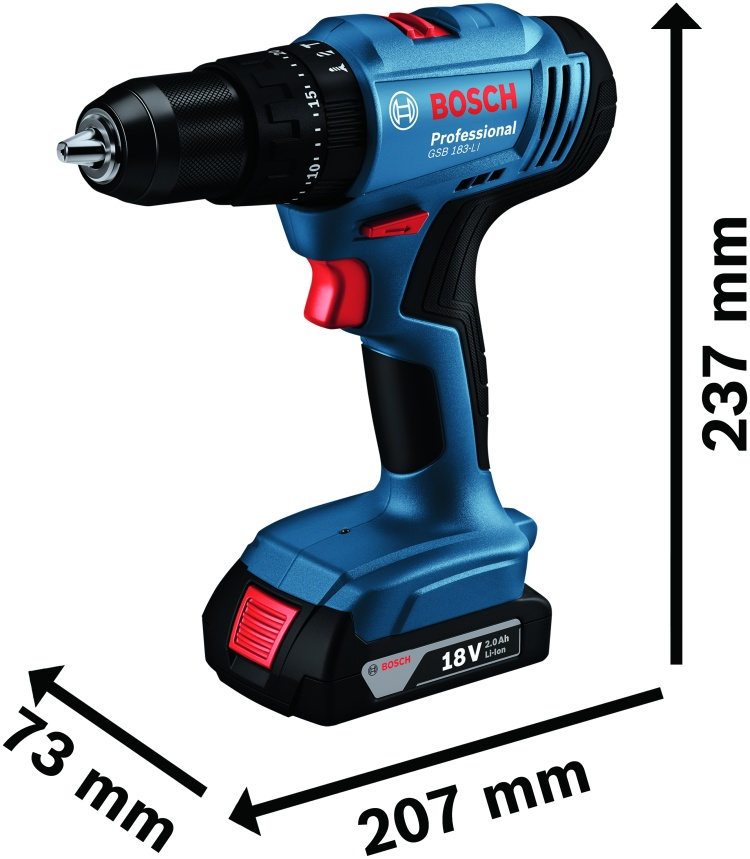 Аккумуляторная ударная дрель-шуруповерт Bosch GSB 183-LI 06019K9120 купить,88100