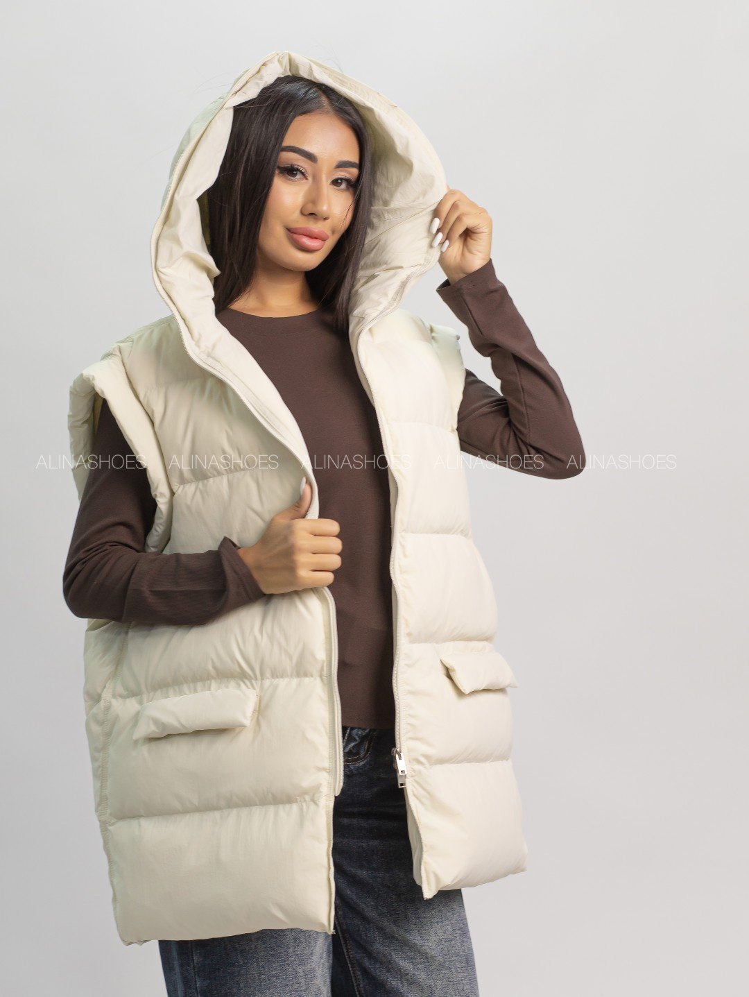 Жилет alinashoes айвори купить,NaN