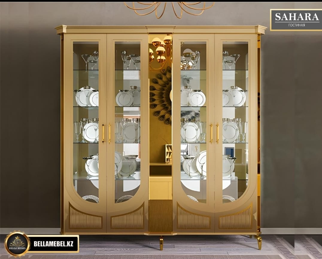 Шкаф-витрина Bella Mebel Sahara бронза купить,NaN