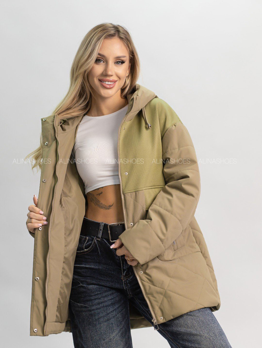Демисезонная куртка alinashoes зеленый купить,NaN