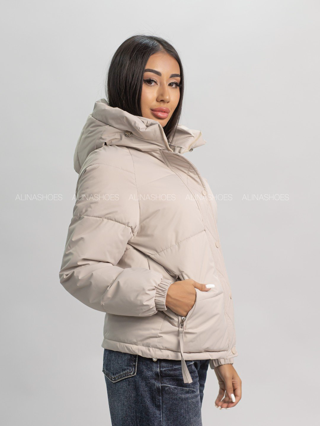 Демисезонная куртка alinashoes светло-бежевый купить,NaN