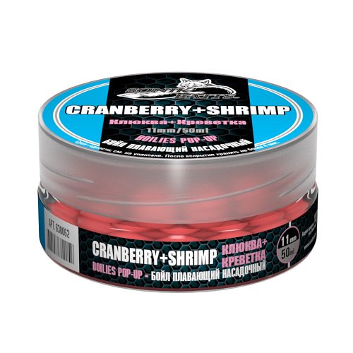Бойлы Sonik Baits Crenberry-Shrimp Fluo Pop-Ups 11мм 50мл купить,NaN