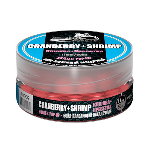 Бойлы Sonik Baits Crenberry-Shrimp Fluo Pop-Ups 11мм 50мл купить,NaN