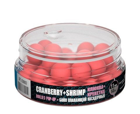 Бойлы Sonik Baits Crenberry-Shrimp Fluo Pop-Ups 11мм 50мл купить,NaN