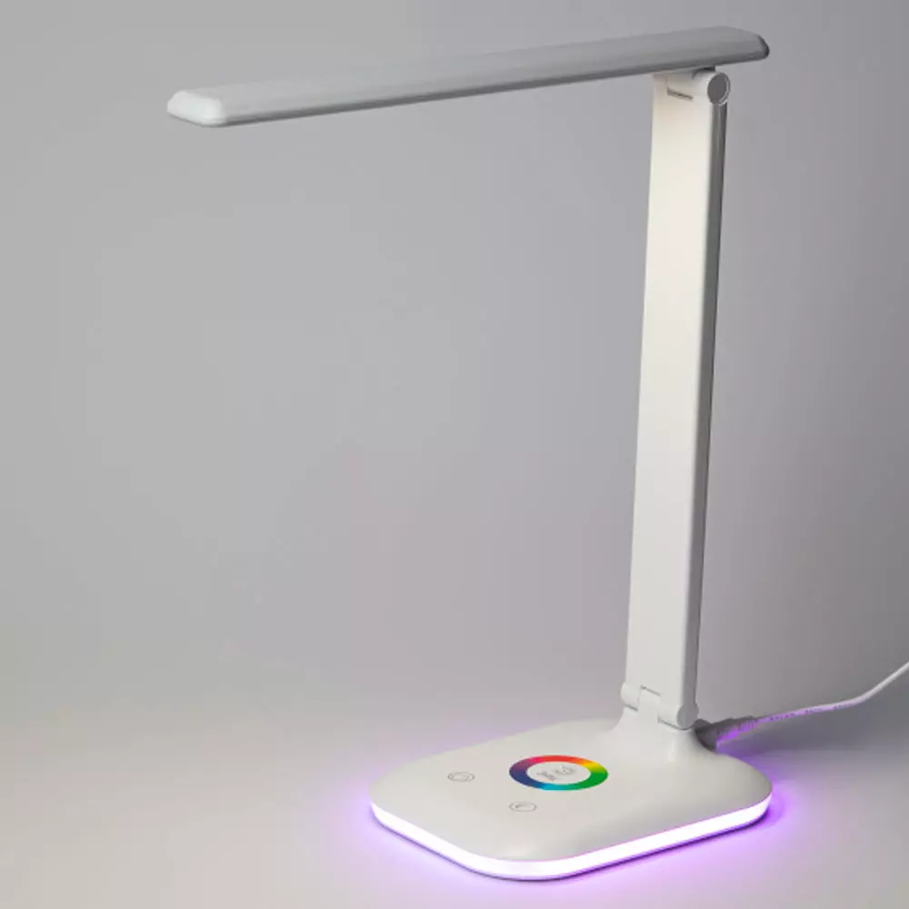 Лампа настольная Эра NLED-502-11W-W с RGB ночником белая купить,13990