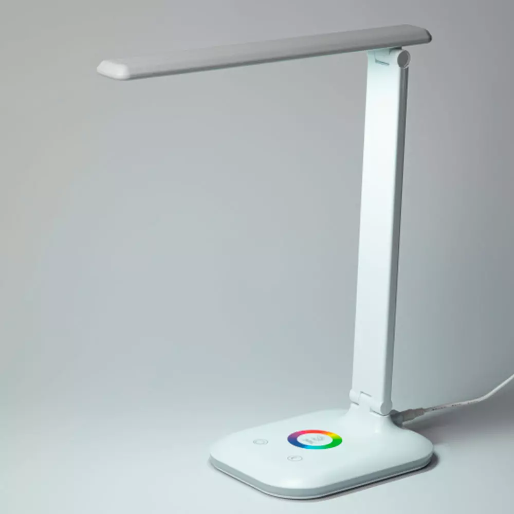 Лампа настольная Эра NLED-502-11W-W с RGB ночником белая купить,13990