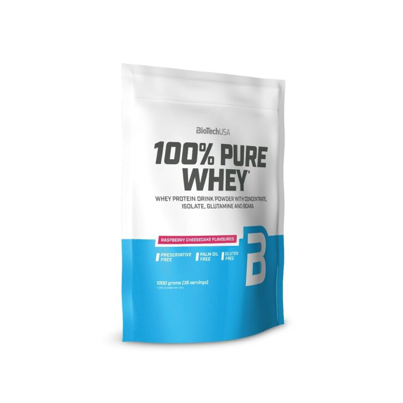Протеин BioTech USA 100% Pure Whey малиновый чизкейк 1000гр купить,27990