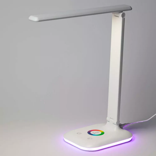 Лампа настольная Эра NLED-502-11W-W с RGB ночником белая