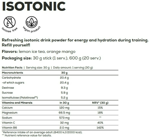 Изотоник BioTech USA IsoTonic апельсин-манго 600 гр
