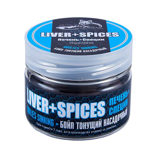 Бойлы Sonik Baits Liver-Spices 14мм 90мл купить,NaN