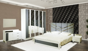 Спальня Bella Mebel Modern БМСГ27 бело-бежевый купить,NaN