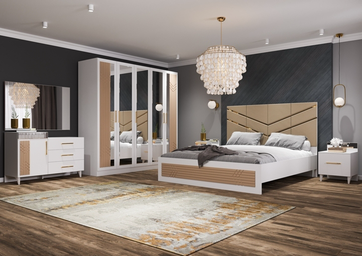 Спальня Bella Mebel Modern БМСГ27 бело-бежевый купить,NaN