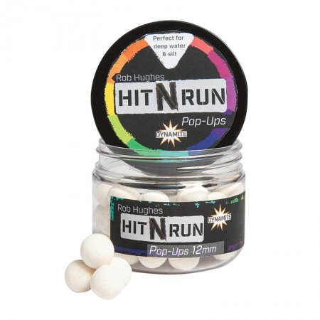 Бойлы Dynamite Baits Hit N Run Pop-Up Bright 12мм белые купить,NaN