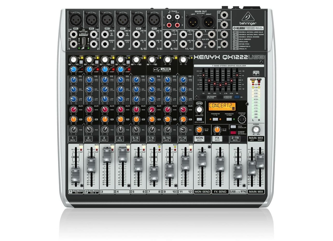 Микшерный пульт Behringer Xenyx QX1222USB серый - ForteMarket Микшерный пульт Behringer Xenyx QX1222USB серый купить,0